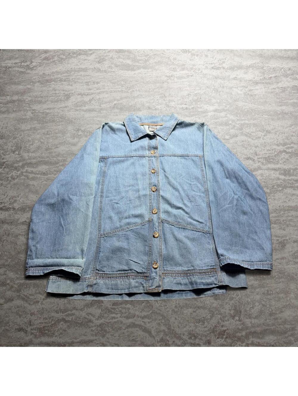 Vintage Made in USA Denim Chore Jacket XL Light Wash